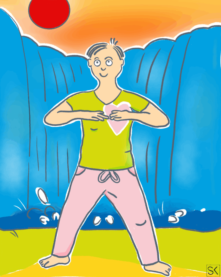 Qigong üben im Sommer